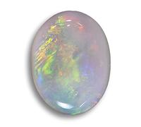 RRVGEM 13.00 Ratti Opal Stone Certified Natural Fire Oval Shape AAA+ Super Quality Astrological Australian Opal Loose Gemstone for Man and Woman with Lab - Certificado, GEMSTONE LOOSE GEMSTONE, Opal,