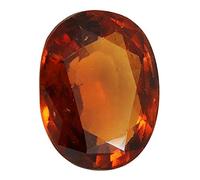 RRVGEM Piedra natural Rashi Ratan 11.25 Ratti certificada natural Gomed sin calefacción sin tratamiento, granate hesonita certificada por laboratorio, certificada para hombres y mujeres, piedra