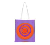 rrxnbcgg Bolsa de compras de lona con centro circular naranja, se puede llevar a mano o sobre el hombro, para viajes, trabajo, gimnasio