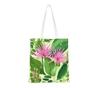 rrxnbcgg Bolsa de compras de lona con flores rosas, se puede llevar a mano o sobre el hombro, para viajes, trabajo, gimnasio