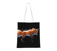 rrxnbcgg Bolsa de la compra de lona abstracta de zorro, se puede llevar a mano o sobre el hombro, para viajes, trabajo, gimnasio