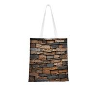 rrxnbcgg Bolsa de la compra de lona de pared de piedra, se puede llevar a mano o sobre el hombro, para viajes, trabajo, gimnasio