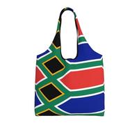 rrxnbcgg Bolsas de tela para compras de comestibles ligeras y medianas reutilizables con la bandera de Sudáfrica, adecuadas para bricolaje, publicidad, promoción, regalo, actividad