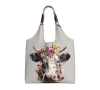 rrxnbcgg Bull Head Blossoms - Bolsas de tela ligeras y reutilizables para comestibles, adecuadas para bricolaje, publicidad, promoción, regalo, actividad
