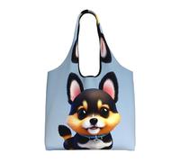 rrxnbcgg Card Love Fancy Puppy - Bolsas de tela ligeras y reutilizables para compras, adecuadas para bricolaje, publicidad, promoción, regalo, actividad