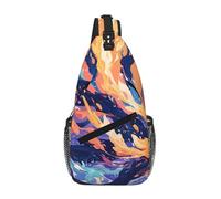 rrxnbcgg Colorful Flow Cross Chest Bag diagonal para hombre, para teléfono, viajes, festivales y uso diario