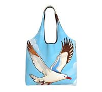 rrxnbcgg Flying Seagulls - Bolsas de tela ligeras y reutilizables para comestibles, adecuadas para bricolaje, publicidad, promoción, regalo, actividad