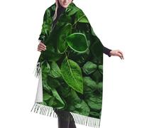 rrxnbcgg Green Leaf Nature - Bufanda larga unisex con flecos para primavera, otoño e invierno