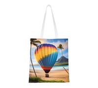 rrxnbcgg Hawaii Hot Air Balloon Bolsa de la compra de lona, se puede llevar a mano o sobre el hombro, para viajes, trabajo, gimnasio