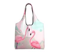 rrxnbcgg Love Flamingo - Bolsas de tela ligeras y reutilizables para comestibles, adecuadas para bricolaje, publicidad, promoción, regalo, actividad