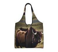 rrxnbcgg Mighty Highland Yak - Bolsas de tela ligeras y reutilizables para comestibles, adecuadas para bricolaje, publicidad, promoción, regalo, actividad