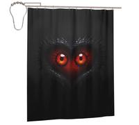 rrxnbcgg Red Eyes in Love Stall - Cortina de ducha de tela impermeable, 152 x 183 cm, suave y ligera, lavable a máquina