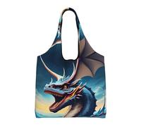 rrxnbcgg Roaring Dragon - Bolsas de tela ligeras y reutilizables para comestibles, adecuadas para bricolaje, publicidad, promoción, regalo, actividad