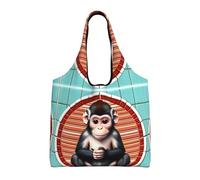 rrxnbcgg The Silent Monkey - Bolsas de tela ligeras y reutilizables para comestibles, adecuadas para bricolaje, publicidad, promoción, regalo, actividad