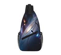rrxnbcgg Una fascinante bolsa cruzada en el pecho del universo para hombres para teléfono, viajes, festivales y uso diario