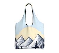 rrxnbcgg White Snowy Mountains - Bolsas de tela ligeras y reutilizables para compras, adecuadas para bricolaje, publicidad, promoción, regalo, actividad