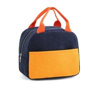 RRYPBOVG Bolsa Comida Trabajo Bolsa isotérmica de pana multicolor con diseño reforzado, ideal for llevar a la oficina o al aire libre.(Dark blue)