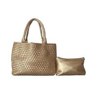 RRYPBOVG Bolsas De Paja Bolsos De Mano For Mujer, De Diseñador, Tejidos A La Moda, Bolsos Y Carteras De Lujo De Gran Capacidad, Bolsos De Hombro For Playa, Viajes, Etc.(Gold)