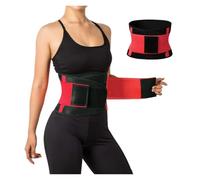 RRYPBOVG Faja Abdominal para Mujer Cinturón de Soporte Lumbar Transpirable for la Espalda Baja, for Hombres y Mujeres(Red,XXL)