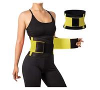 RRYPBOVG Faja Abdominal para Mujer Cinturón de Soporte Lumbar Transpirable for la Espalda Baja, for Hombres y Mujeres(Yellow,XXL)