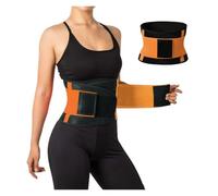 RRYPBOVG Faja Abdominal para Mujer Cinturón de Soporte Lumbar Transpirable for la Espalda Baja, for Hombres y Mujeres(Orange,L)