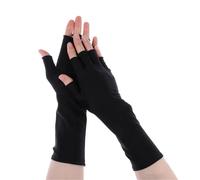 RRYPBOVG Guantes con Protección Solar 1 par de Guantes Largos sin Dedos con protección Solar for Mujer, Manoplas sólidas de Verano Frescas for el Brazo, Mangas for Medio Dedo