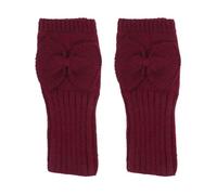 RRYPBOVG Guantes Térmicos Sin Dedos 2Pair Long Fingerless Gloves Women Mitten Winter Arm Warmer Knitted Sleeve Soft Girls Anime Clothes(Burgundy)