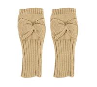 RRYPBOVG Guantes Térmicos Sin Dedos 2Pair Long Fingerless Gloves Women Mitten Winter Arm Warmer Knitted Sleeve Soft Girls Anime Clothes(Beige)