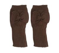 RRYPBOVG Guantes Térmicos Sin Dedos 2Pair Long Fingerless Gloves Women Mitten Winter Arm Warmer Knitted Sleeve Soft Girls Anime Clothes(Brown)