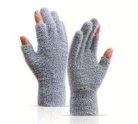 RRYPBOVG Guantes Térmicos Sin Dedos 2pair Women's Winter Warm Fingerless Gloves For Writing And Touch Screen Use Casual Outings(Grey)