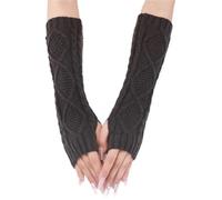 RRYPBOVG Guantes Térmicos Sin Dedos Sleeves For Women Accessories Arm Warmers Fingerless Gloves Winter(Dark Grey)