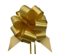 RRYPBOVG Lazos para Regalo 10 Lazos Grandes de 12,7 cm (5 Pulgadas) con Cinta for Envolver Regalos de Pascua y cestas de Boda.(Gold)