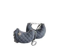 RRYPBOVG Mezclilla Bandolera Bolsos de mano mezclilla for mujer, bolsos cruzados con cadenas for, bolso hombro lona media luna, for, tipo clutch(Blue,22x6x12cm)