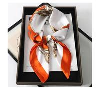 RRYPBOVG Pañuelo Cuello Mujer Bufanda de 70x70cm for Mujer, sensación de Seda, Cuello de Pelo, pañuelo Cuadrado for Oficina, silenciador, Camarero, azafatas, pañuelo, Anillos, Envoltura(1)