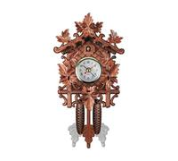 RRYPBOVG Relojes De Cuco Reloj de Cuco de 14 Pulgadas, de Madera, Estilo Chalet de la Selva Negra, Reloj de Pared, Reloj Despertador con Cuco de pájaro, Decoraciones(N)