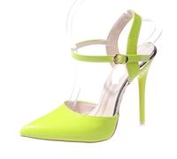 RRYPBOVG Sandalias De Tacón Alto Para El Verano Verano 12cm tacones de aguja altos sandalias con correa en el tobillo zapatos de fiesta con punta hueca for mujer(Color1,42)