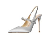 RRYPBOVG Sandalias De Tacón Alto Para El Verano Zapatos de tacón alto con punta fina y diamantes de agua for mujer con diadema y sandalias(Light gray(6cm),39)