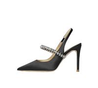 RRYPBOVG Sandalias De Tacón Alto Para El Verano Zapatos de tacón alto con punta fina y diamantes de agua for mujer con diadema y sandalias(Black(10cm),40)