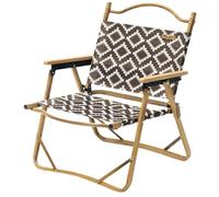 RRYPBOVG Silla De Director Plegable Silla de Camping al Aire Libre, Plegable, de aleación de Aluminio, Ligera, for Director, Taburete de Pesca, sillas de Playa.(Brown L)