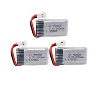 RRYUIOO Batería De Lipo For Dron De 3,7 V Y 300 MAh, Compatible con Syma, X11, E55, Fq777, Fq17w, F180, Fy530, U816, U816a, U830, H107, S39-1, Hd-1306, Batería For Dron RC UAV(3pcs)