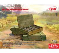 RS-132 Ammunition Boxes Diorama Accesorio 1 :3 5 Plástico Modelo Kit Icm