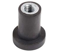 RS PRO Amortiguador de vibraciones de goma M6, diámetro 12,7 mm x 18 mm, 60 Shore A/hasta 14 kg, paquete de 4 unidades