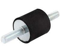 RS PRO Amortiguador de vibraciones de goma, rosca exterior/exterior, M12, diámetro 50 mm x 42 mm, 60 Shore A, paquete de 2 unidades