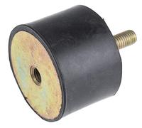RS PRO Amortiguador de vibraciones de goma, rosca exterior/interior, amortiguador M12, diámetro 70 mm x 50 mm, 60 Shore A
