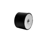 RS PRO Amortiguador de vibraciones de goma, rosca interior M10, diámetro 40 mm x 35 mm, 45 Shore A, paquete de 4 unidades