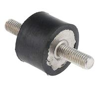RS PRO Amortiguador de vibraciones, rosca exterior/exterior, M8, diámetro 30 mm x 20 mm, 55 Shore A/hasta 47,2 kg, paquete de 4 unidades