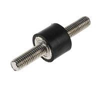 RS PRO Amortiguador de vibraciones, rosca exterior/exterior, M8, diámetro de 20 mm x 15 mm, 60 Shore A/hasta 18 kg, paquete de 8 unidades
