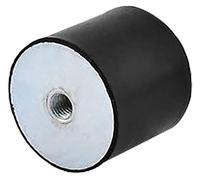 RS PRO Amortiguador de vibraciones, rosca interior M8, diámetro 40 mm x 20 mm, 55 Shore A/hasta 101,12 kg, paquete de 4 unidades