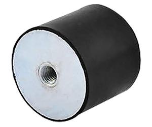 RS PRO Amortiguador de vibraciones, rosca interior M8, diámetro 40 mm x 20 mm, 55 Shore A/hasta 101,12 kg, paquete de 4 unidades
