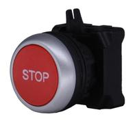 RS PRO Cabezal de pulsador de 22 mm de diámetro, color rojo con reajuste de muelle, redondo, plástico, IP65